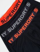 Superdry & Co Боксерки с памук с лого - 3 чифта Черен/Мандарина