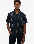 Superdry  Co Плажна риза с лен - Сив/Тъмносин
