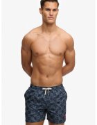 Superdry  Co Плувни шорти с принт и връзка - Бял/Тъмносин