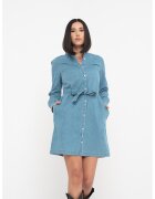 Superdry  Co Рокля от шамбре с връзки - Светлосин