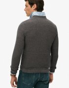 Superdry & Co Стандартен пуловер от органичен памук Меланж тъмно сиво