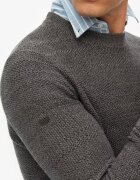 Superdry & Co Стандартен пуловер от органичен памук Меланж тъмно сиво