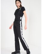 Superdry  Co SUPERDRY - Непромокаем ски гащеризон Luxe Dungaree - Бял/Черен