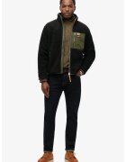 Superdry  Co SUPERDRY - Плюшено яке с цип - Зелен/Черен