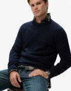 Superdry & Co SUPERDRY Стандартен пуловер с вълна с ръкави реглан Ултрамарин синьо
