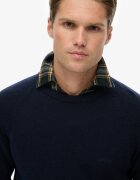 Superdry & Co SUPERDRY Стандартен пуловер с вълна с ръкави реглан Ултрамарин синьо