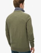 Superdry & Co SUPERDRY Стандартен пуловер с вълна с ръкави реглан Зелени аспержи