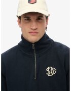 Superdry  Co SUPERDRY - Свободен суитшърт Athletic с къс цип - Тъмносин
