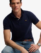 Superdry & Co Тениска с яка Ултрамарин синьо