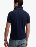 Superdry & Co Тениска с яка Ултрамарин синьо