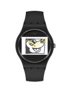 Swatch ﻿Часовник Keith Haring Mickey Blanc Sur Noir - SUOZ337
