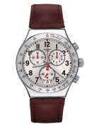 Swatch TBC Man Irony Silvery & Purple Chrono Watch