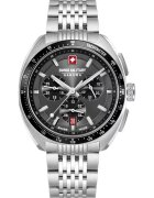Swiss Military HANOWA Мъжки часовник Defender - водоустойчив до 30 м - кожена каишка - черен