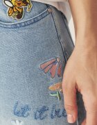 Tatuum Дънки тип Boyfriend с бродерия и апликации Светлосин меланж