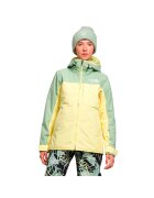 The North Face Дамско спортно яке водоустойчиво - топло - зелено/жълто - найлон - с качулка