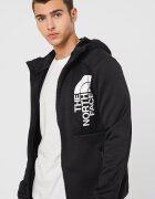 The North Face Худи Merak за хайкинг с цип Избеляло черно