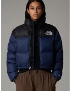 The North Face Късо зимно яке Nuptse с пухена вата - Черен/Индигово синьо