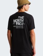 The North Face Тениска Mountain Sketch с овално деколте Черен/Мръснобял