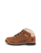 Timberland Боти Euro Sprint Hiker от набук с текстил - Канелено кафяво