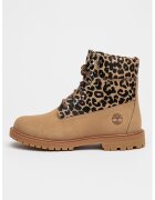 Timberland Боти Premium 6 от набук с кожа с косъм - Черен/Бежов