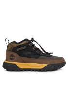 Timberland Ботуши за момчета естествена кожа Черен/Кафяв