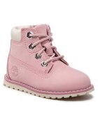Timberland Детски ботуши - естествена кожа - розов - цип