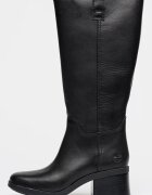 Timberland Кожени дълги ботуши Bellevaux с масивен ток Черен