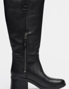 Timberland Кожени дълги ботуши Bellevaux с масивен ток Черен