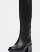 Timberland Кожени дълги ботуши Bellevaux с масивен ток Черен
