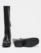 Timberland Кожени дълги ботуши Bellevaux с масивен ток Черен
