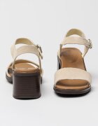 Timberland Кожени сандали Bellevaux с масивен ток Светло бежово