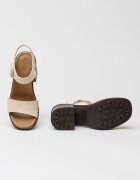 Timberland Кожени сандали Bellevaux с масивен ток Светло бежово