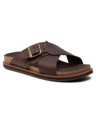 Timberland Мъжки чехли TB0A41A1V131 - естествена кожа - кафяви - Кафяв