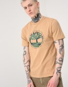 Timberland Тениска с принт Светлокафяв