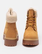 Timberland Водоустойчиви боти Stone Street от набук Слонова кост/Карамел