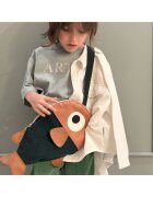 TINY TOES Чанта от естествена кожа - Finny - Зелен сапин/сьомгаб/сьомгаб/Сьомга - Зелен/Оранжев
