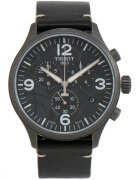 Tissot Часовник с хронограв и сменяеми каишки Черен