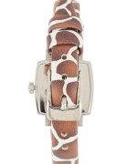 Tissot Часовник с каишка с щампа Бял/Кафяв