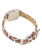 Tissot Часовник с каишка с щампа Бял/Кафяв