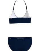 Tommy Hilfiger Бански с дизайн с цветен блок - 2 части Тъмносин