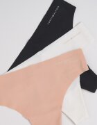 Tommy Hilfiger Безшевна танга 3 чифта Бял/Черен/Бежов