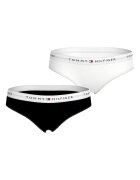 Tommy Hilfiger Бикини Classic с лого на талията - 2 чифта Бял/Черен