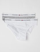 Tommy Hilfiger Бикини Classic с лого на талията - 2 чифта Сив меланж/Бял