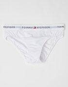 Tommy Hilfiger Бикини Classic с лого на талията - 2 чифта Сив меланж/Бял