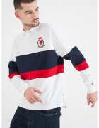 Tommy Hilfiger Блуза с яка и лого - Червен/Бял/Тъмносин