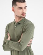 Tommy Hilfiger Блуза с яка и лого Каки