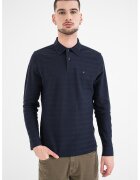 Tommy Hilfiger Блуза с яка и лого - Тъмносин