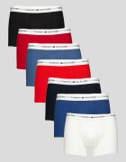 Tommy Hilfiger Боксерки с лого - 7 чифта Червен/Бял/Син