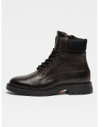 Tommy Hilfiger Боти от кожа и текстил - Тъмнокафяв