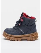Tommy Hilfiger Боти с връзки - Червен/Тъмносин